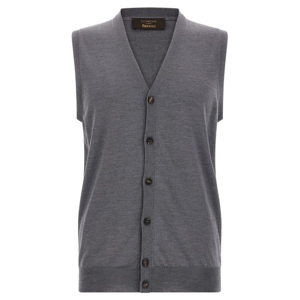 ZANONE Gray Virgin Wool Sleeveles Men's Sweater